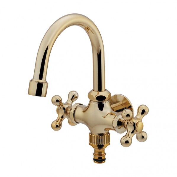 双口横形スワン水栓