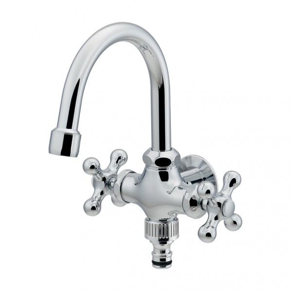 双口横形スワン水栓