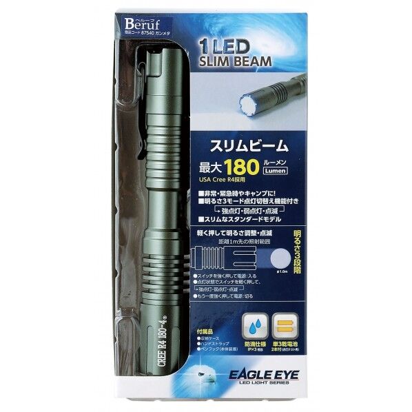 #87540 スリムビーム 180LM ガンメタリック 空研ペーパー 1本