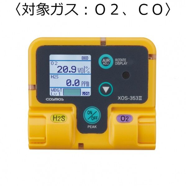 装着型酸素・一酸化炭素計 (対象ガス:O2、CO) 70X24X62.5mm XOC-353II 1台...