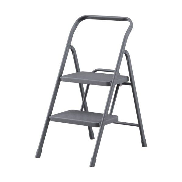 踏台・椅子・ディスプレイラック 299954 折りたたみステップ2段 ダークグレー ダークグレー OSU-2R-DH 1点