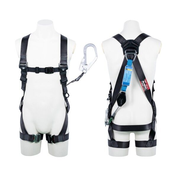 黒影ハーネス シングルランヤード付 コルトリトラ ロック機構 ダークグレー LLサイズ 使用可能重量130KG