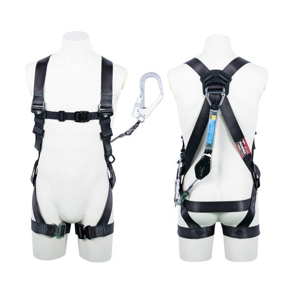 黒影ハーネス シングルランヤード付 コルトリトラ ロック機構 ダークグレー Sサイズ