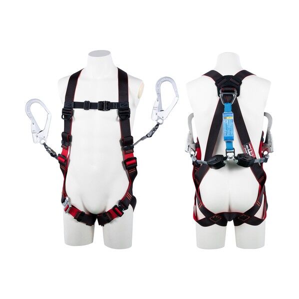 レヴォハーネス ツインランヤード付 ツインコルトリトラ ロック機構 表黒裏赤 LLサイズ 使用可能重量130KG ■