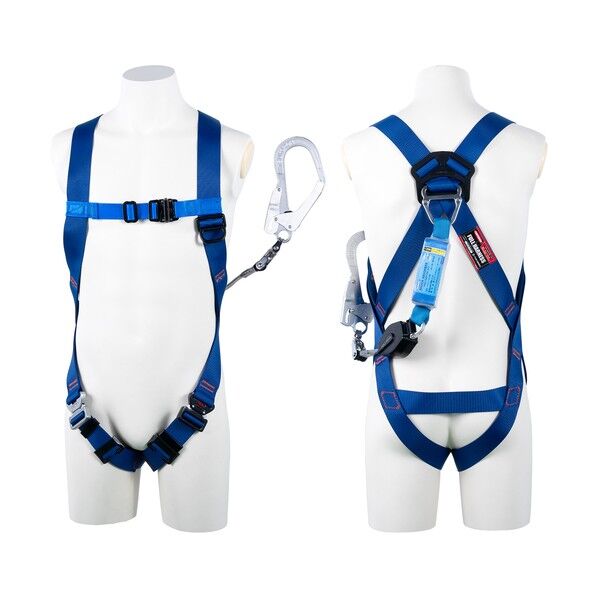 ツヨロン ライトハーネス シングルランヤード付 コルトリトラ ロック機構 青 LLサイズ 使用可能重量130KG LLサイズ 青 TH510CR93SVOTBL4BKLL130KR23JANBX 1本...