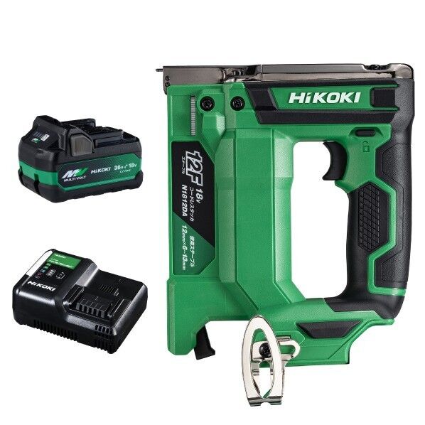 HiKOKI(ハイコーキ) 18Vタッカ フルセット(電池1個) ステープル幅12mm N1812DA(XPZ) 1台...