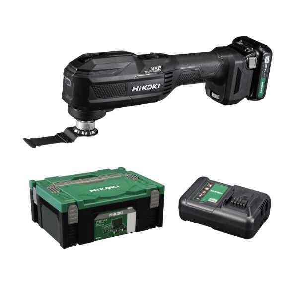 HiKOKI(ハイコーキ) 10.8V 充電式 マルチツール セット品(電池・充電器付) ストロングブラック CV12DB(LSB) 1台...