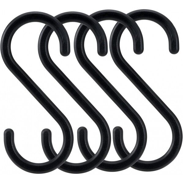 S字フック(大) 幅5×高さ11.5cm ブラック H00502 4個