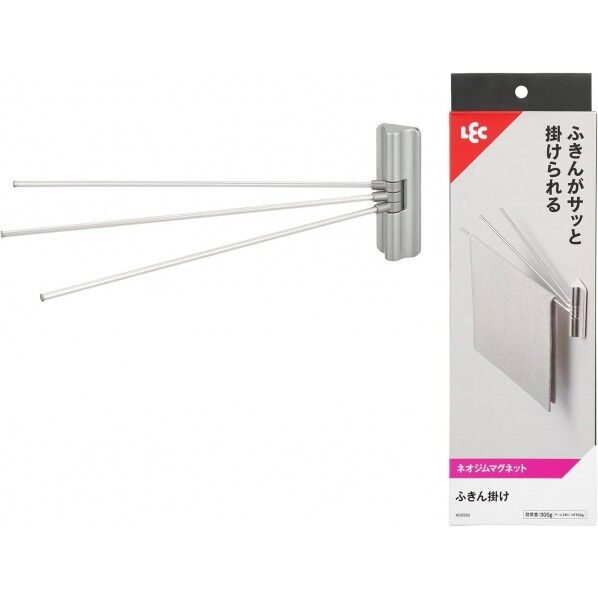 レック ふきん掛け(強力マグネット) 幅32.5×奥行2×高さ11cm K00562 1個