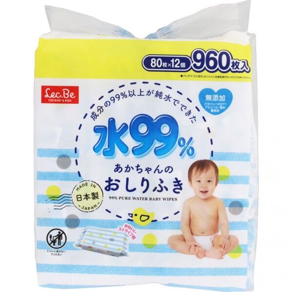 水99% おしりふき 幅18×奥行14cm E90568 960枚