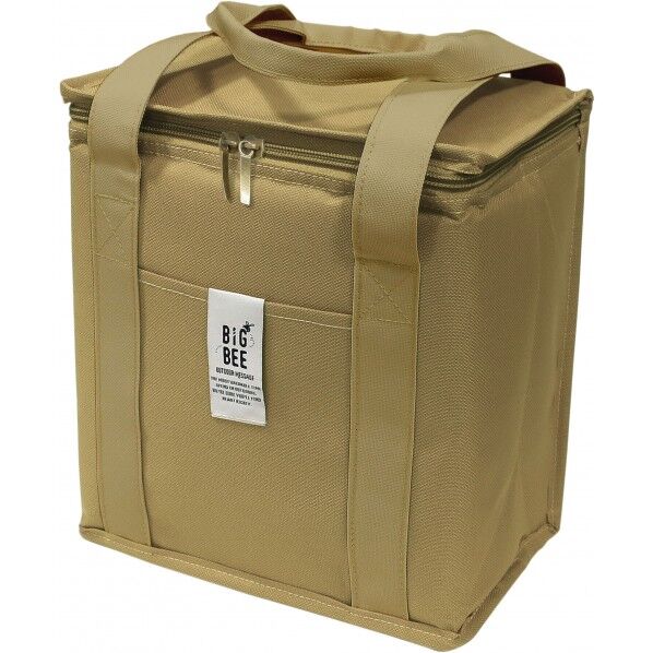 BigBee BOX型クーラーランチバッグ 幅23×奥行14×高さ25cm(持ち手含まない) サンドベージュ 1個