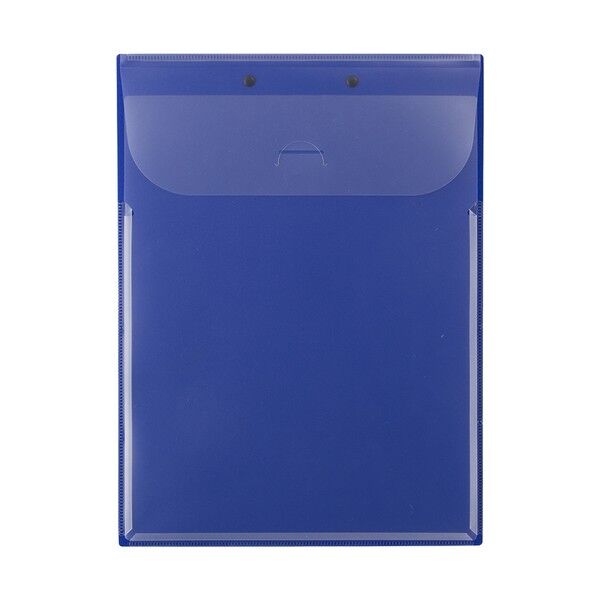 ワイドクリップボード シングルタイプ ブルー QB-WA4E-BL 1個