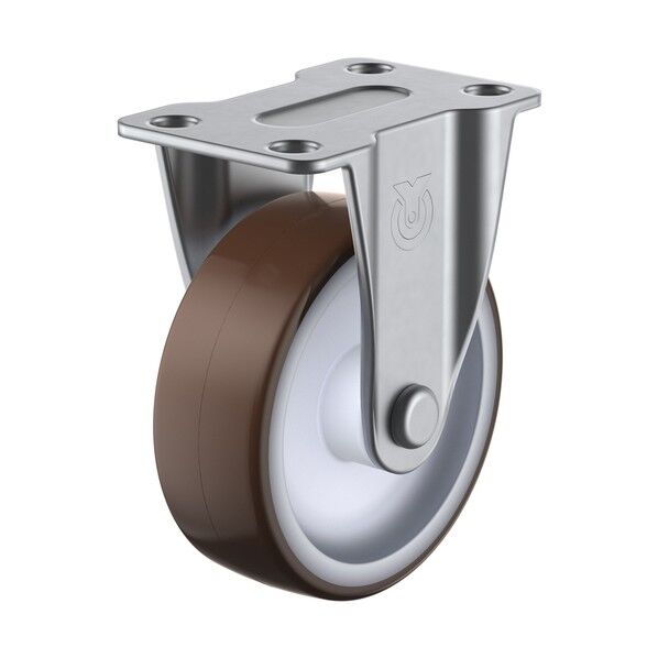 プレート式キャスター SUS-Sシリーズ (ナイロンホイールウレタン車) 固定