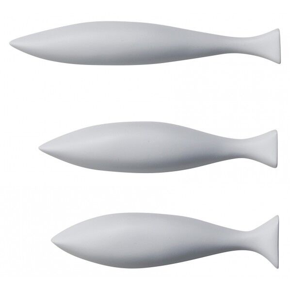 ウォールデコ（さかな）グレー 3個セット