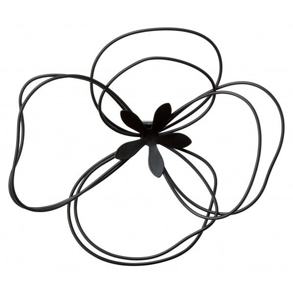 ウォールデコ(花)葵 ブラック