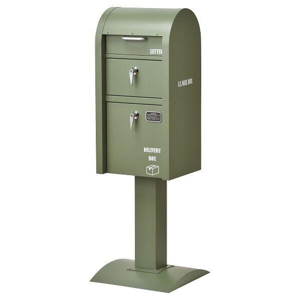 宅配BOX付スタンドポスト(U.S.)グリーン