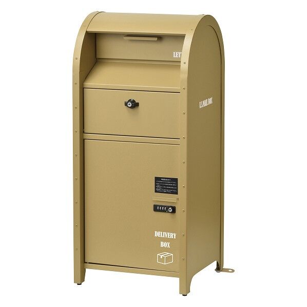 宅配BOX付ポスト（U.S.）キャメル