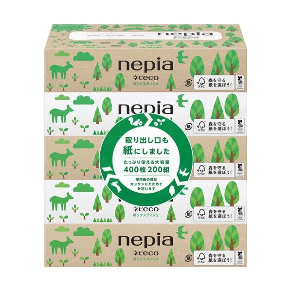 ネピアECOティシュ200W 5コパック 18188 1袋