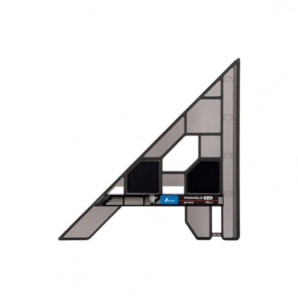 シンワ測定 丸ノコガイド定規 トライアングルポリカ 15cm 78290 1個...