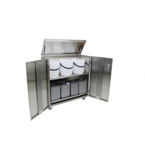 ステンレス一斗缶保管庫