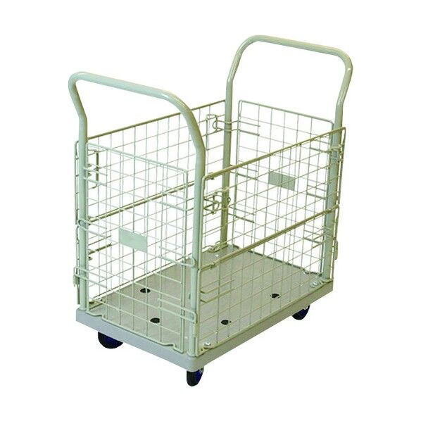 プラキャリー 金網付L フットブレーキ付