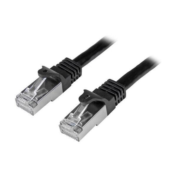 カテゴリ6 LANケーブル/3m/ブラック/RJ45コネクター/2重シールド ツイストペア/ツメ折れ防止機構付/CAT6