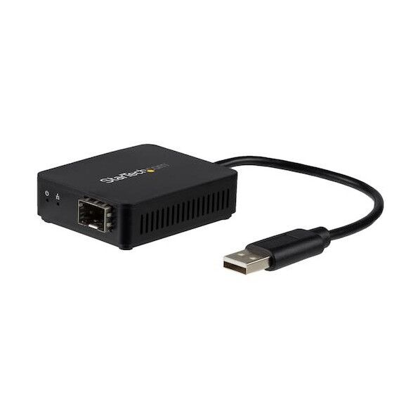 USB 2.0 - 光ファイバー変換アダプター/USB-A接続/100Mbps/オープンSFPスロット