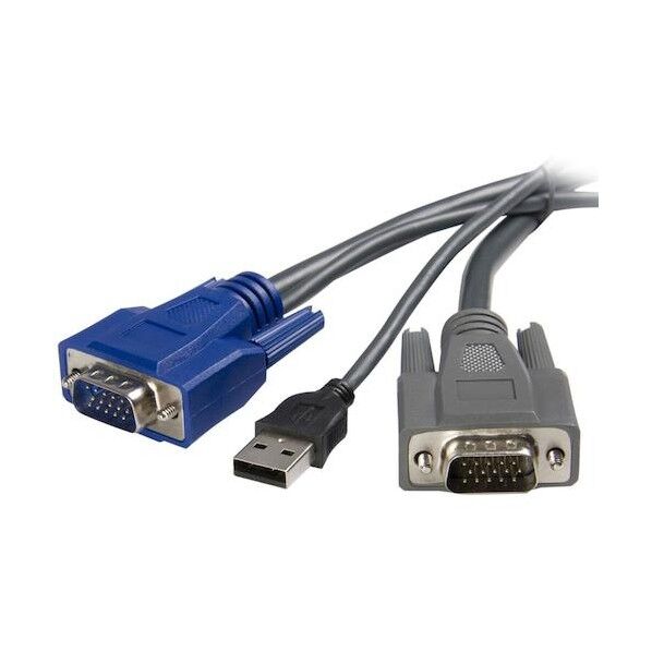 KVMケーブル/3m/StarTech.com KVMコンソール用/ウルトラスリム/USB VGA