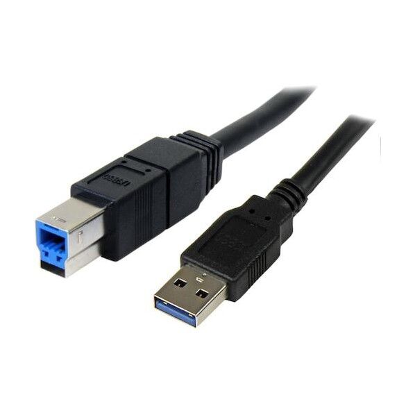 USB 3.0ケーブル/3m/Type‐A - Type‐B/5Gbps/オス-オス/ブラック