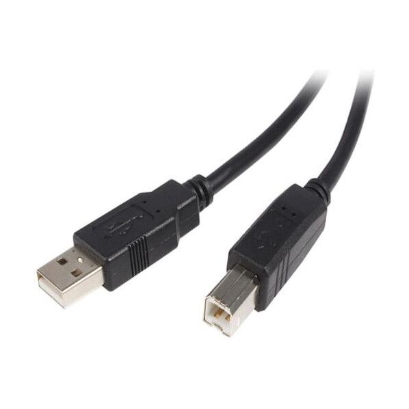 USB 2.0ケーブル/1m/Type-A - Type-B/480Mbps/オス-オス/ブラック