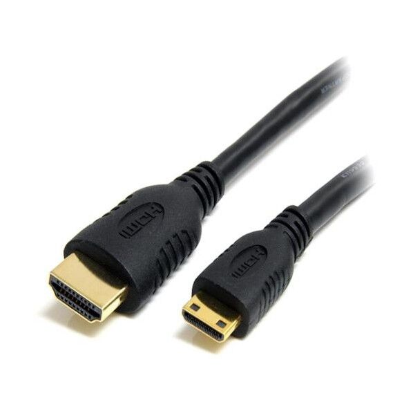 ディスプレイ変換ケーブル/Mini HDMI - HDMI 1.4/50cm/4K30Hz/ブラック/ビデオコンバーター