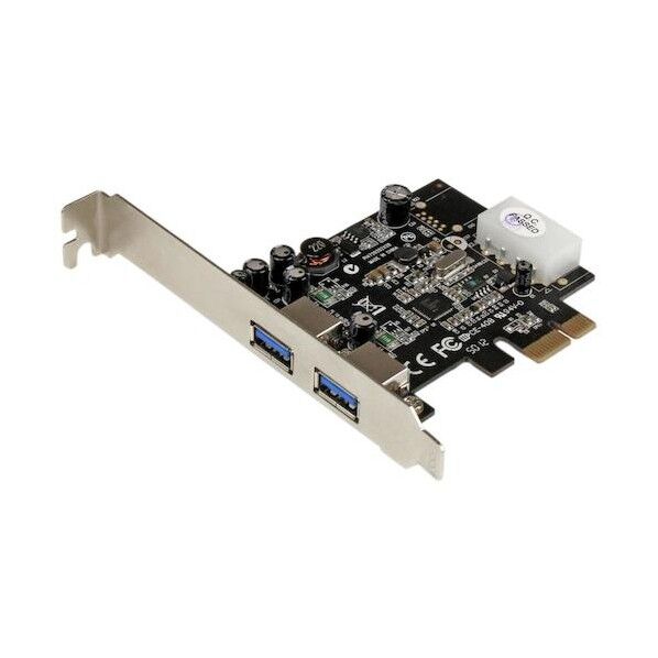 USB増設PCIeカード/2x USB-A/5Gbps/ペリフェラル電源/UASP対応/インターフェースボード