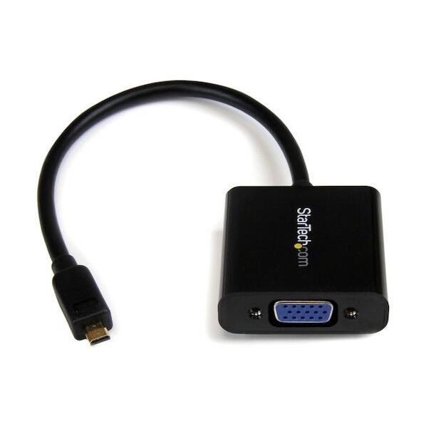 ディスプレイアダプター/Micro HDMI - VGA/1080p/アクティブ/ブラック/ビデオ 変換 コンバーター
