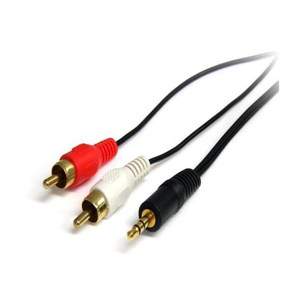 ※法人専用品※ オーディオケーブル/91cm/3.5mm 3極ステレオミニ - 2x RCA/オス-オス/RCA変換ケーブル MU3MMRCA 1本