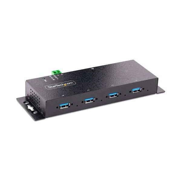 USBハブ/USB 3.0接続/4ポート/産業用メタル筐体/ESDレベル4保護機能/DINレール･壁面設置対応