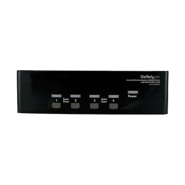 KVMスイッチ/4ポート/2画面/DVI & VGA/1920 x 1200/USB 2.0ハブ/PC CPU切替器