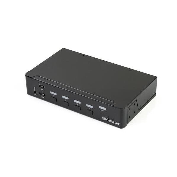 KVMスイッチ/4ポート/DisplayPort/4K30Hz/3.5mmオーディオ/3ポートUSB 3.0 ハブ