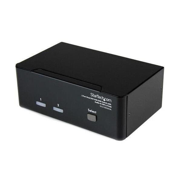 KVMスイッチ/2ポート/2画面/DVI/1900 x 1200/USB 2.0ハブ/PC パソコン CPU切替器