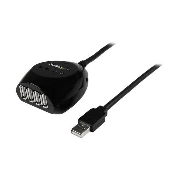 USB 2.0ケーブル/15m/Type-A - 4x Type-A/アクティブ延長/4ポートハブ/オス - 4x メス