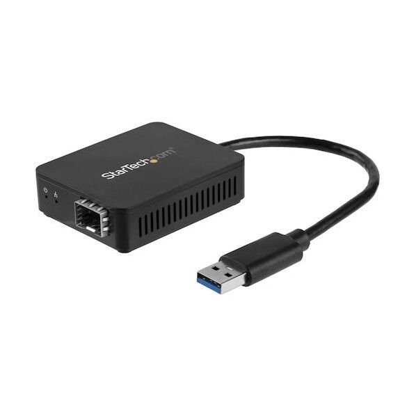 USB 3.0 - 光ファイバー変換アダプター/USB-A接続/1000Mbps/オープンSFPスロット