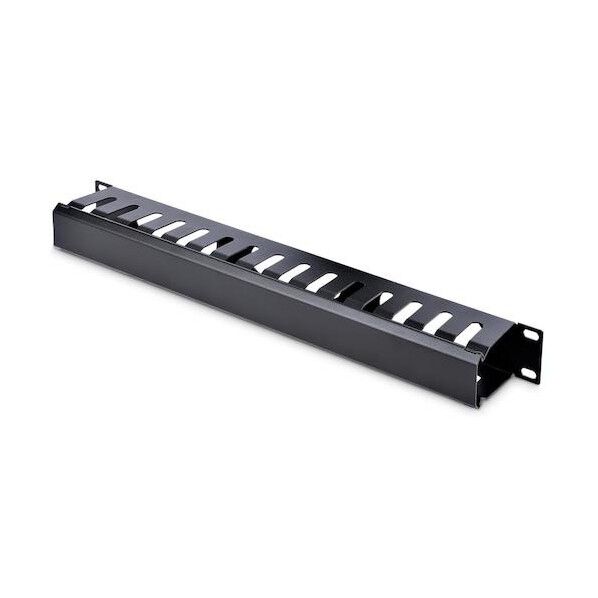 サーバーラック金具/ケーブルマネージャー/横型ケーブルダクト/カバー付き/1U/配線オーガナイザー
