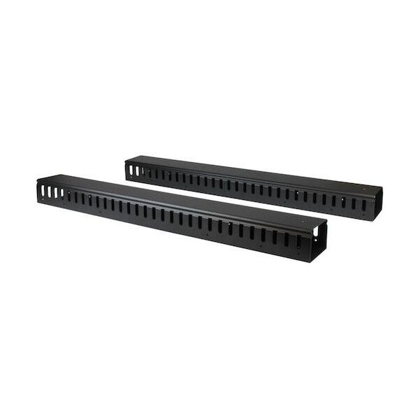 サーバーラック金具/ケーブルマネージャー/縦型ケーブルダクト/カバー付き/40U/配線オーガナイザー