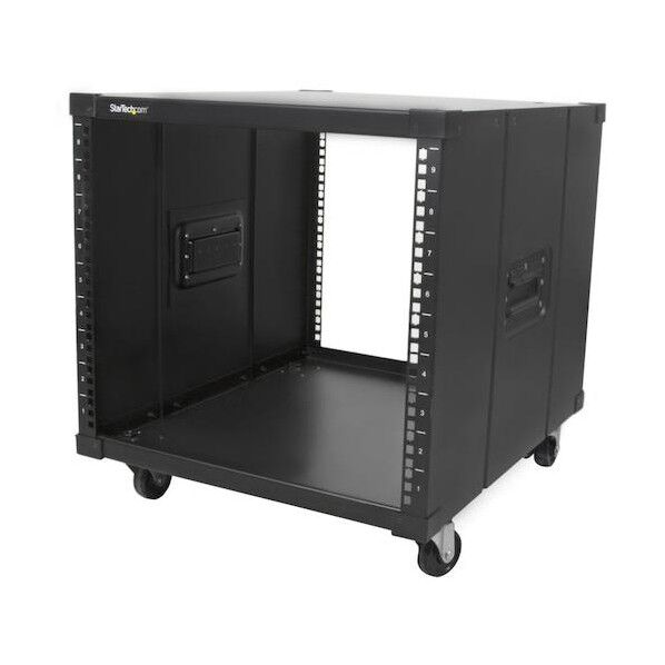 サーバーラック/9U/19インチ/ポータブルタイプ/取付奥行60cm/キャスター&ハンドル付きキャビネット
