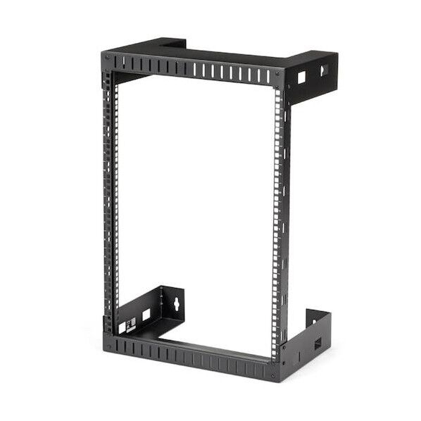 サーバーラック/15U/19インチ/壁掛けタイプ/取付奥行30.5cm/2ポストオープンフレーム/パッチパネル用ラック