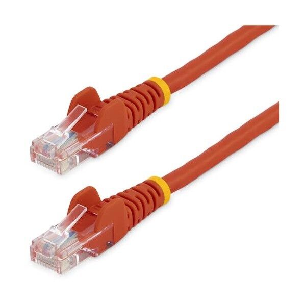 カテゴリ5e LANケーブル/10m/レッド/RJ45コネクター/ツメ折れ防止機構付/CAT5e
