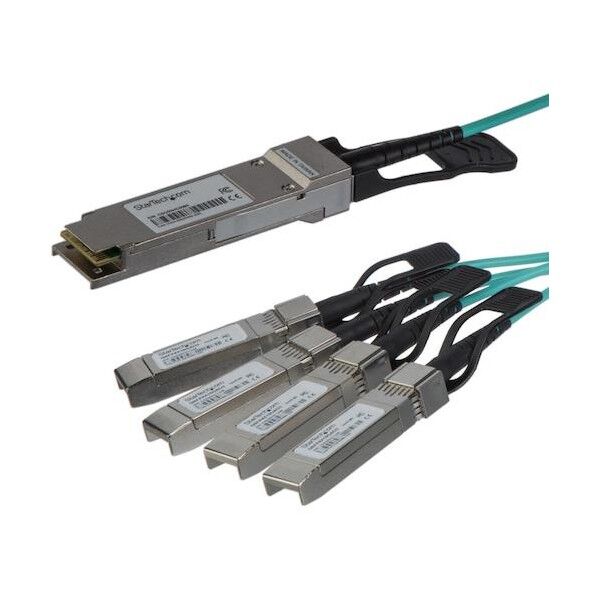 AOCブレークアウトケーブル/3m/Cisco製品QSFP-4X10G-AOC3M互換/C9300 C3850対応