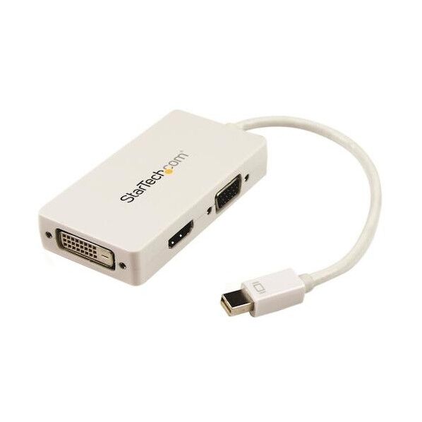 ディスプレイアダプター/mDP 1.2 - HDMI,VGA,DVI/1080p/アクティブ変換/ホワイト