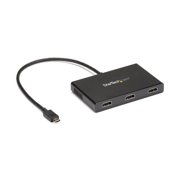 ディスプレイアダプター/USB-C - 3x HDMI/1080p 30Hz/30cmケーブル/ブラック/MSTハブ