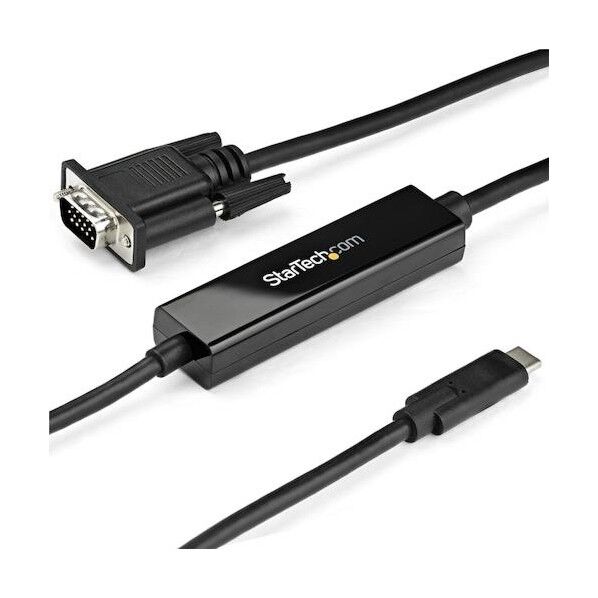ディスプレイ変換ケーブル/USB-C - VGA/1m/1920x1200 1080p/ブラック/ビデオコンバーター