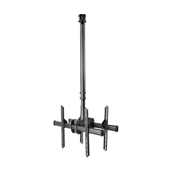 テレビ天吊り金具/32-75インチ/2画面/背面合わせタイプ/天井からの距離調整可能(1060mm - 1560mm)